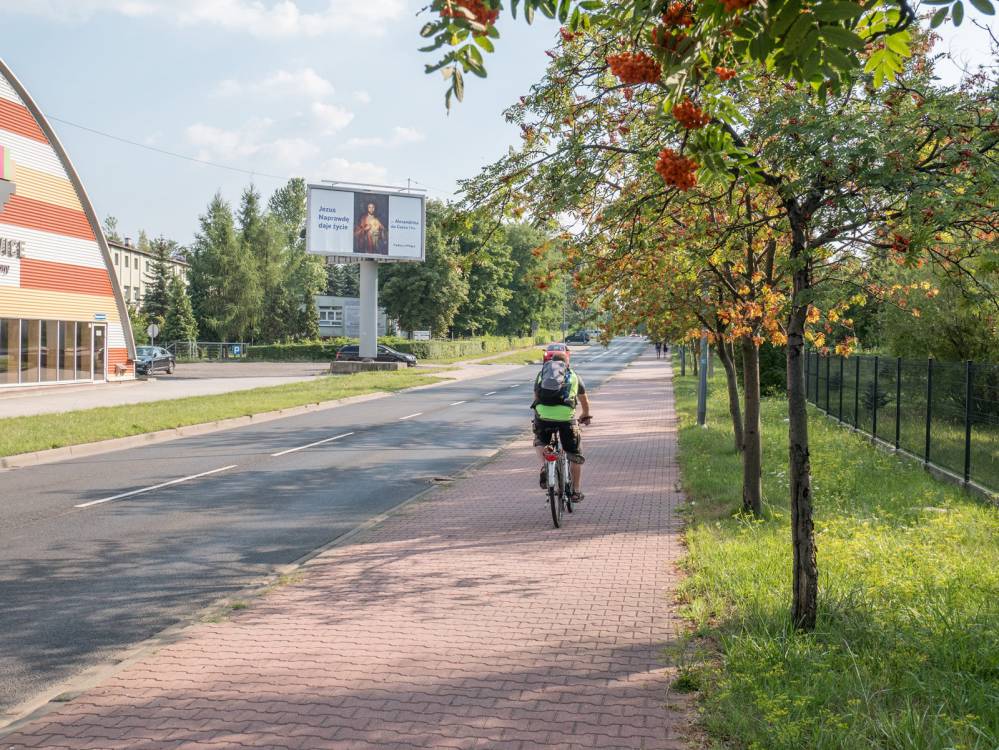 Żółty szlak rowerowy nr 5 w Katowicach